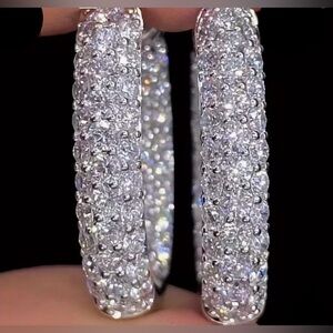 Elegant Silver Hoop Earrings